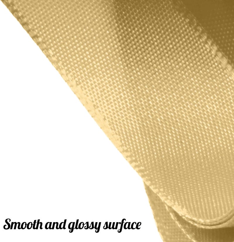 Flezoo 25 Yards Gold Satin Ribbon 1 1/2inch, Single Face Polyester Silk Fabric Hair String Ribbon for Craft, Flower Bouquets, Gift Wrapping, Wedding, Bow Making and Valentines Decoration - Image 3